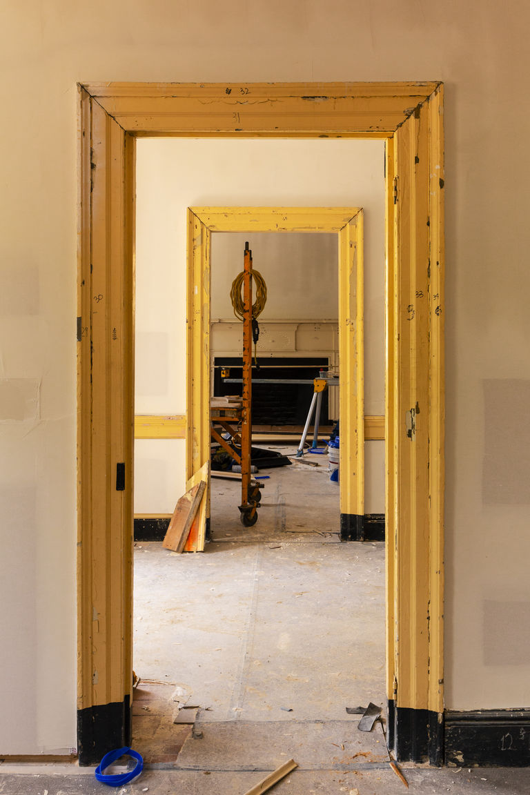 Bainbridge House during construction