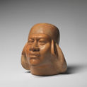 Mochica: Vessel in the form of a notable wearing a turban, A.D. 500–800. (2016-1073).